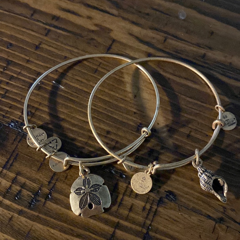 2- Alex and Ani gold bracelets